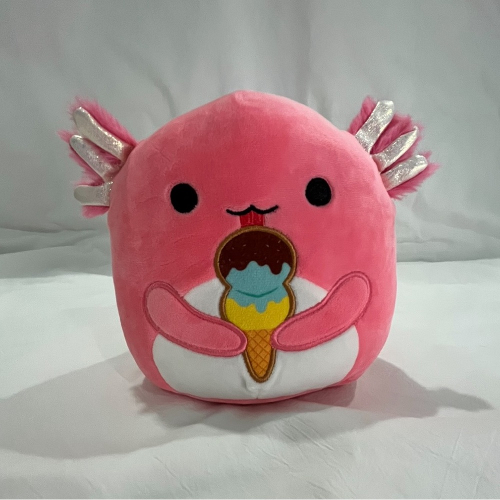 Squishmallow Archie ice cream axolotl